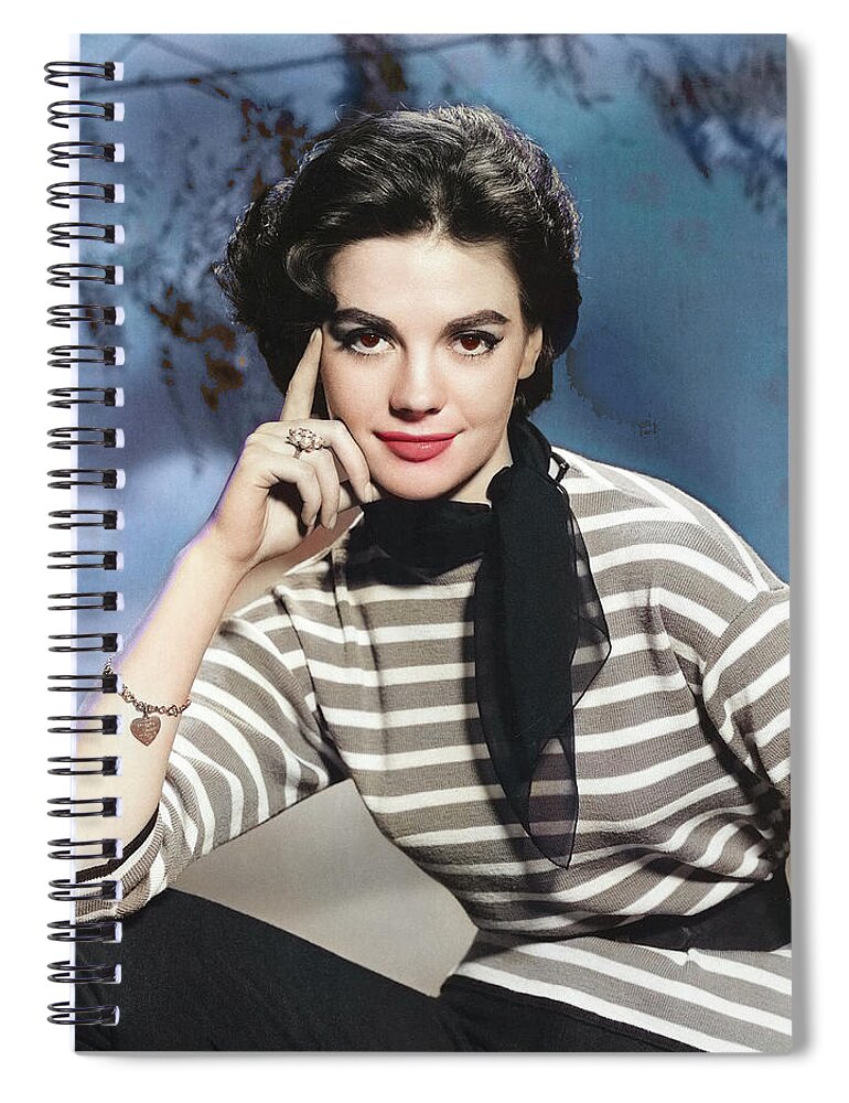 Natalie Wood Spiral Notebook featuring the photograph Natalie Wood - publicity photo by Movie World Posters