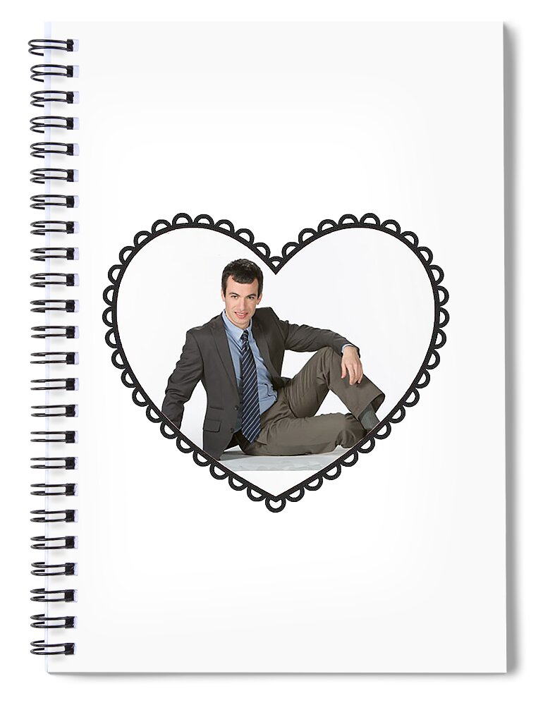 Love Spiral Notebook featuring the digital art Nathan Fielder in Love by Cindy L Rice