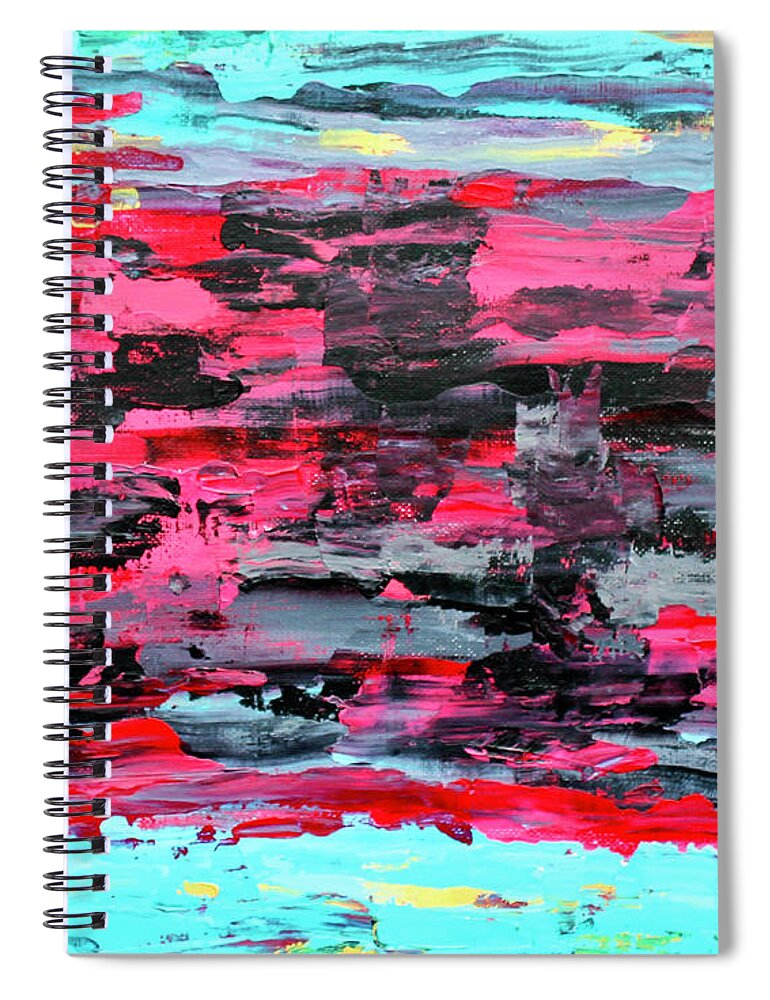 Southwest Spiral Notebook featuring the painting Native American Blanket Design by Teresa Moerer