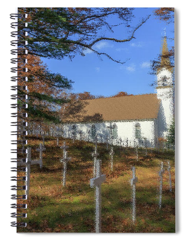 Achitecture Spiral Notebook featuring the photograph Native American Burial Ground by Robert Carter