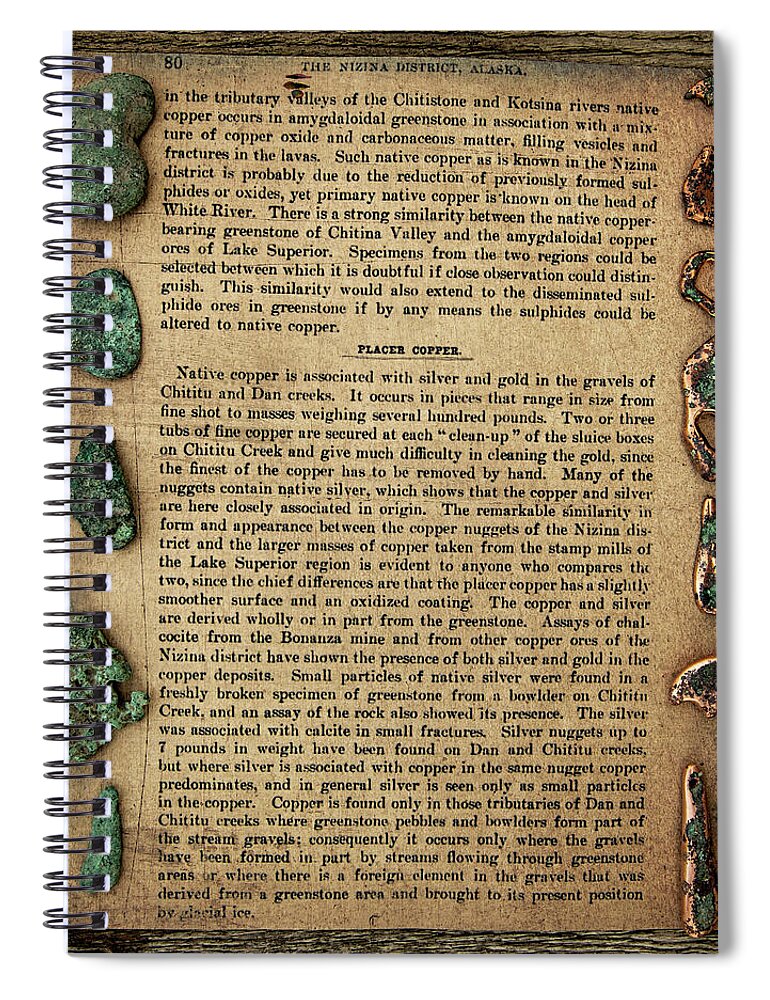 Copper Spiral Notebook featuring the photograph Native Copper by Fred Denner