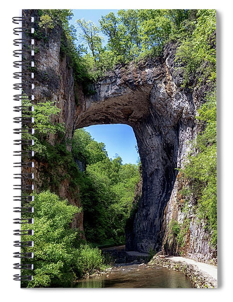 Natural Bridge Spiral Notebook featuring the photograph Natural Bridge Virginia by Susan Rissi Tregoning