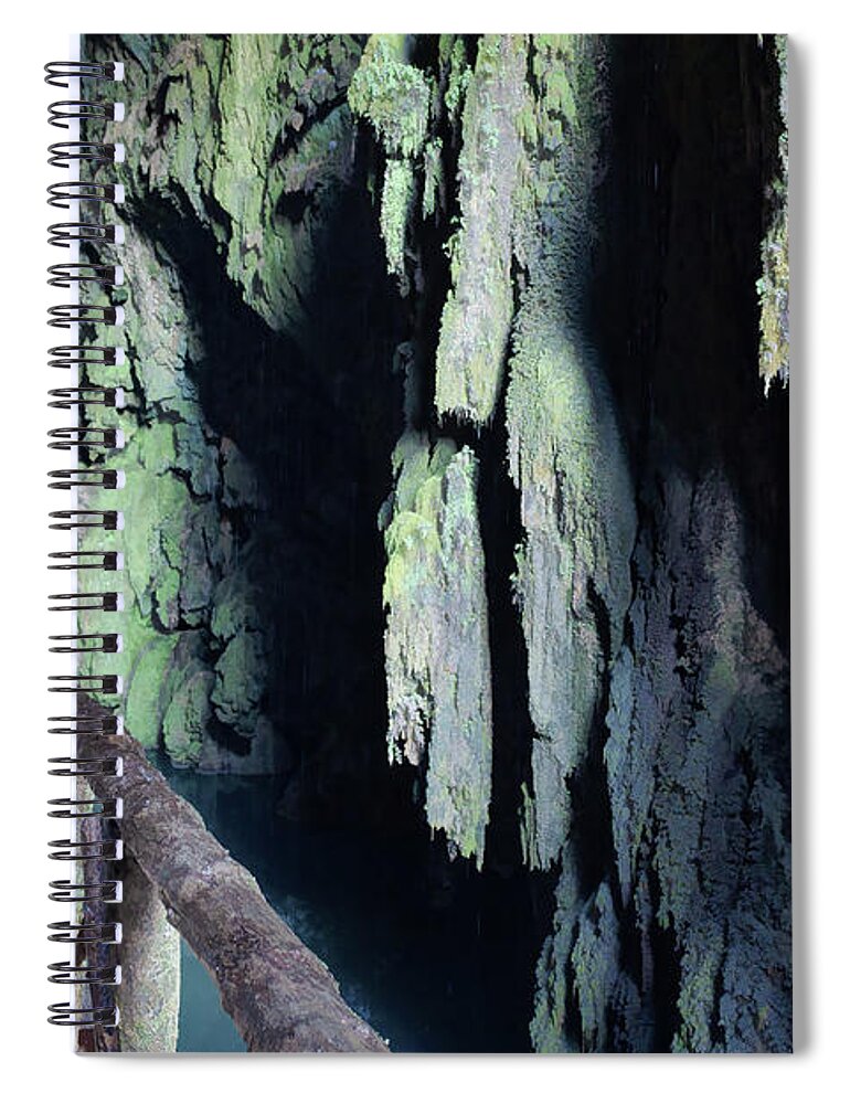 Canvas Spiral Notebook featuring the photograph Natural park of the monastery of Piedra - Des-saturated Edition by Jordi Carrio Jamila