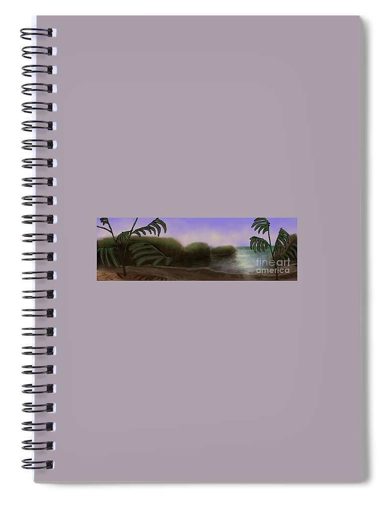 Island Spiral Notebook featuring the digital art Nature and Peace 2  by Julie Grimshaw