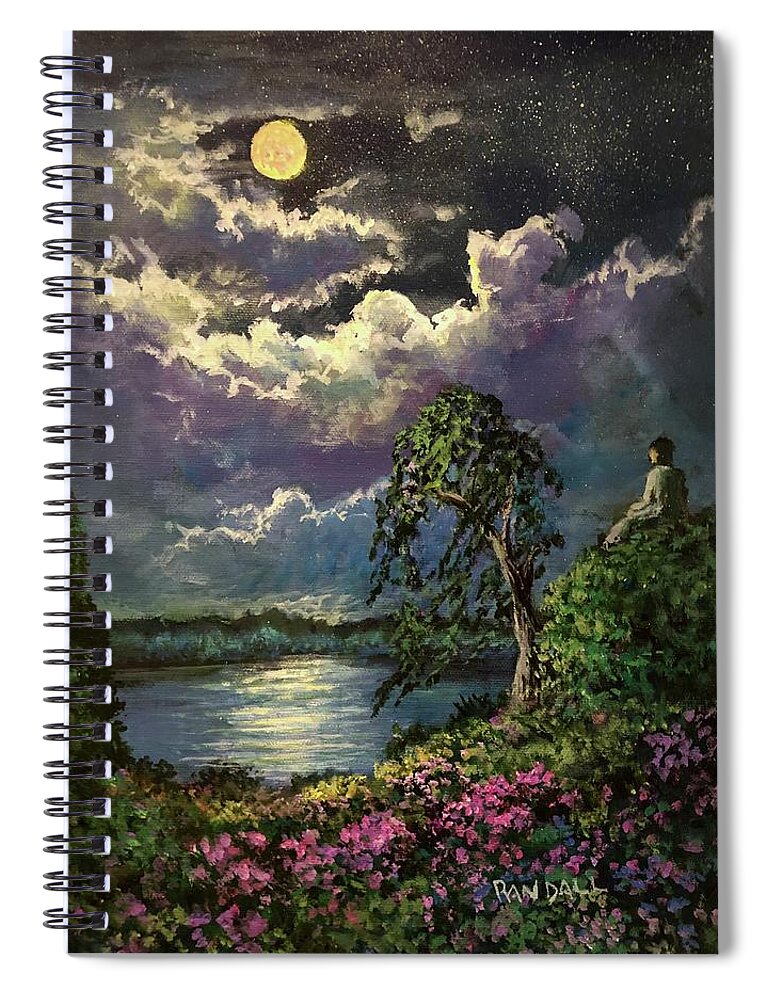Nature Spiral Notebook featuring the painting Nature's Observatory by Rand Burns