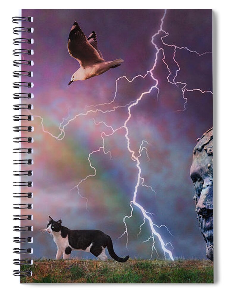 Fantasy Spiral Notebook featuring the digital art Nature's Playground by Ally White