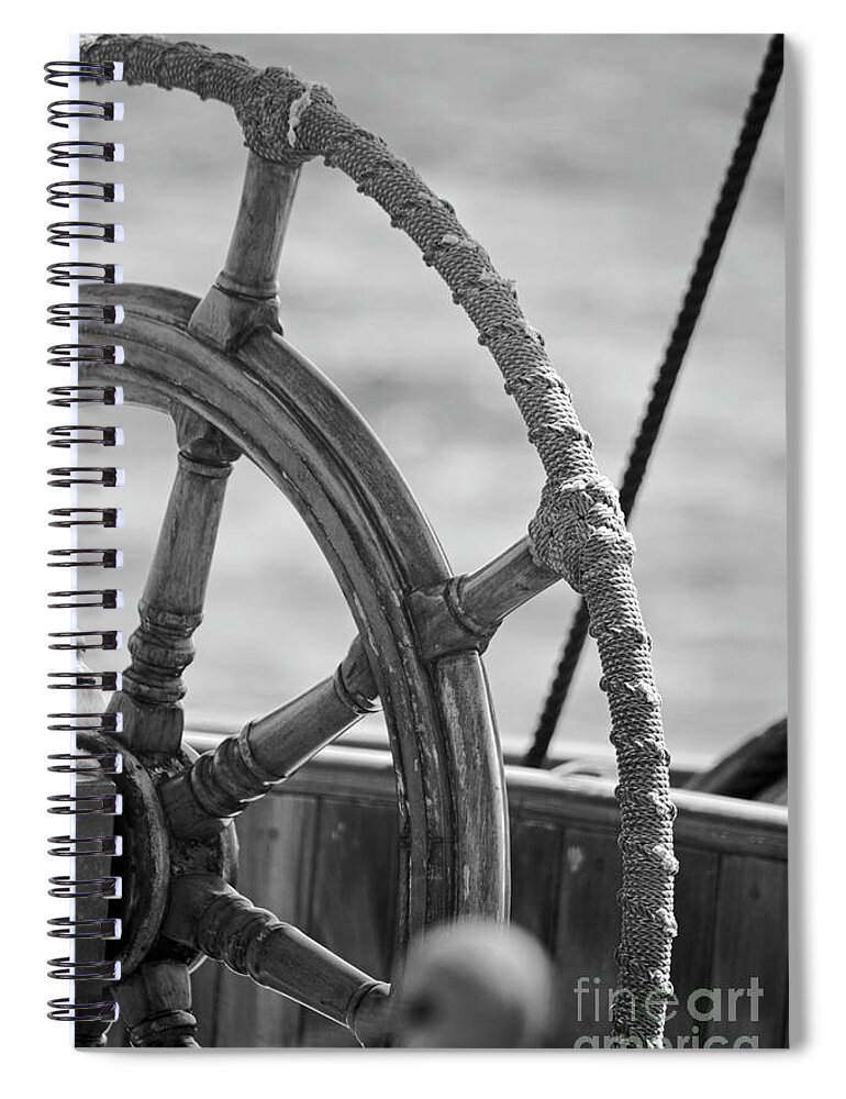 Ship's Wheel Spiral Notebook featuring the photograph Nautical Series 1 by Dianne Morgado