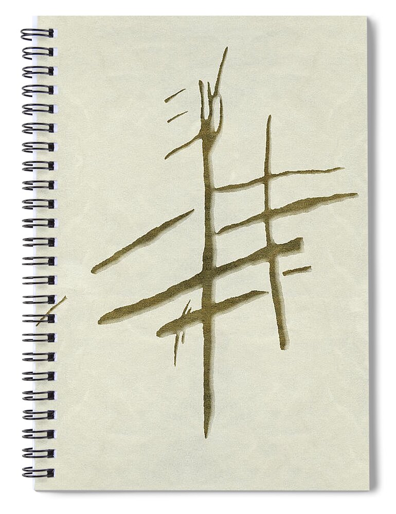 Neanderthal Cave Art Spiral Notebook featuring the photograph Neanderthal Cave Art by Weston Westmoreland