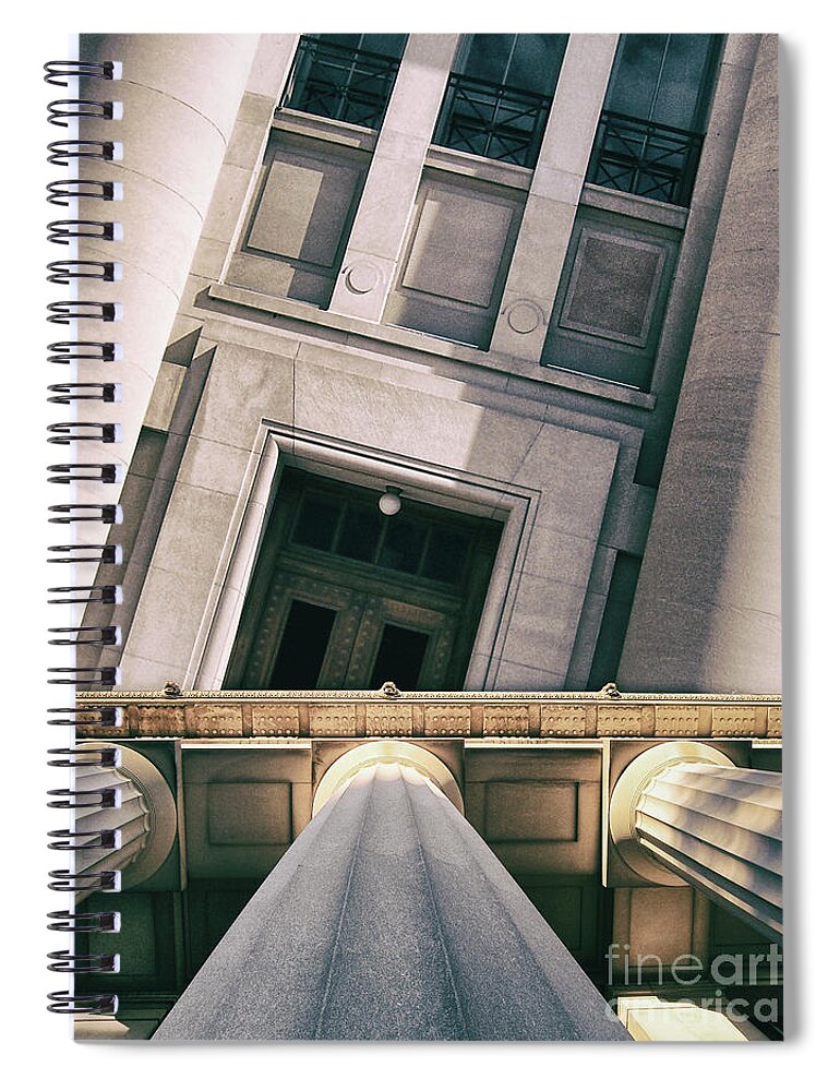 Neo Classical Spiral Notebook featuring the digital art Neo Classical Collage by Phil Perkins