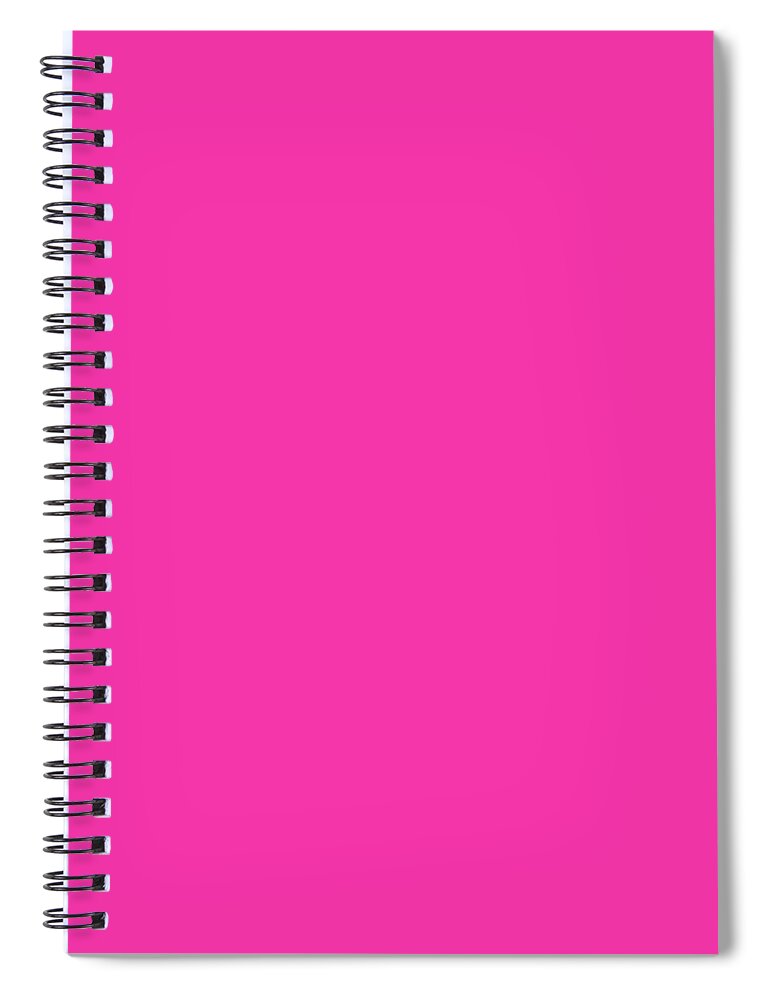 Neon Pink Spiral Notebook featuring the digital art Neon Pink by TintoDesigns