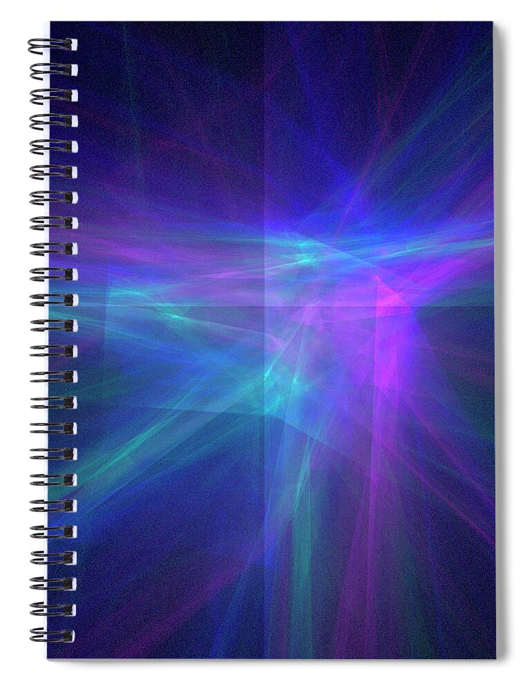 Rick Drent Spiral Notebook featuring the digital art Neon by Rick Drent