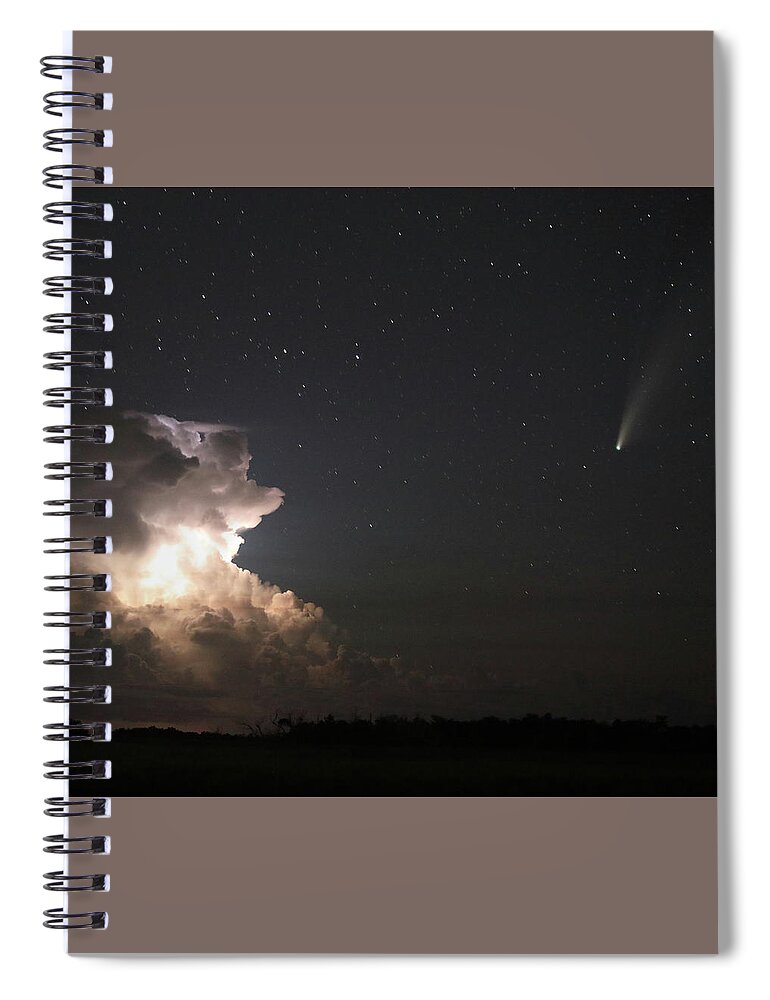 Comet Spiral Notebook featuring the photograph Neowise-8 by Jean Clark