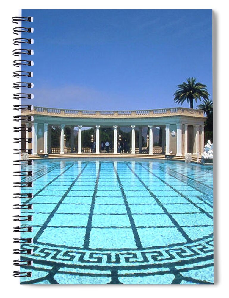 Neptune Pool Spiral Notebook featuring the photograph Neptune pool Hearst castle by David Lee Thompson