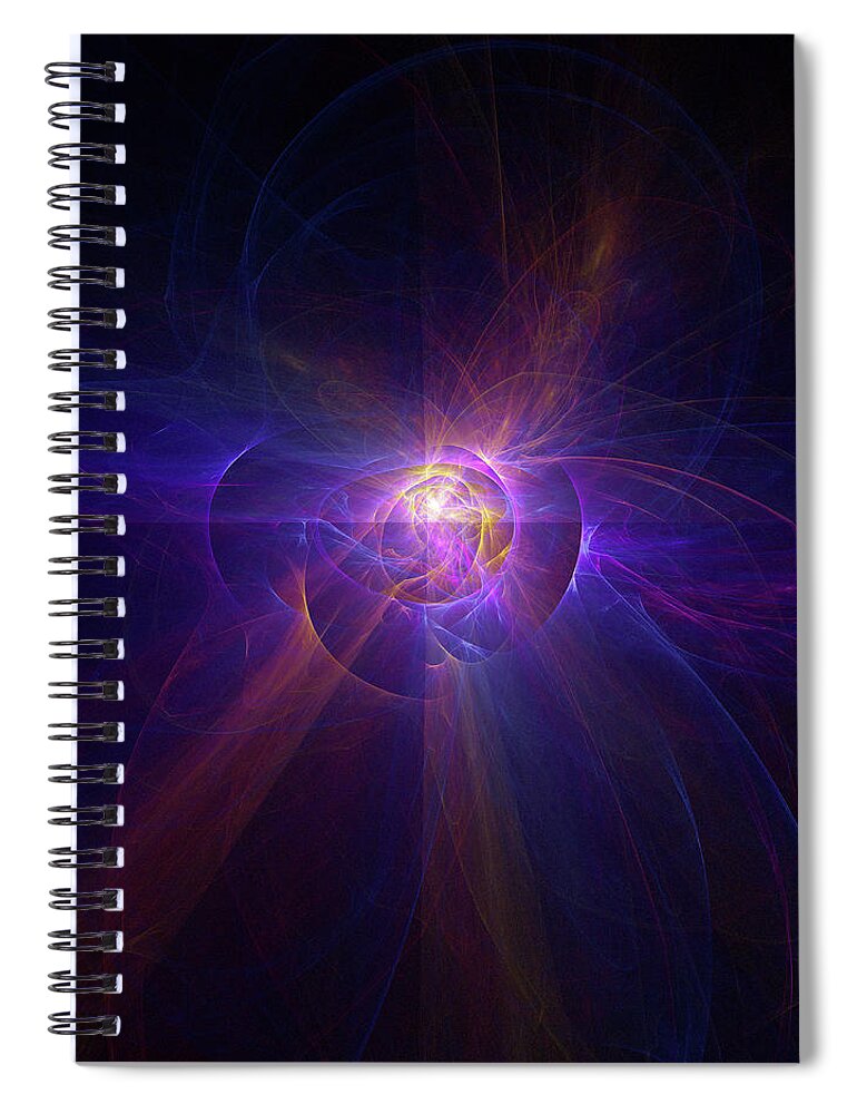 Rick Drent Spiral Notebook featuring the digital art Neutron by Rick Drent