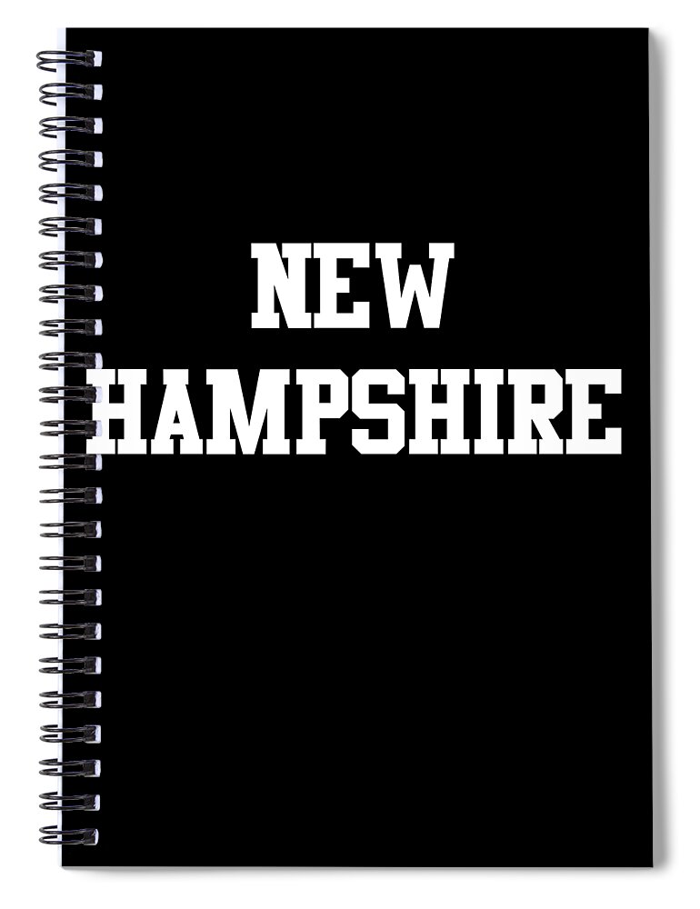 Funny Spiral Notebook featuring the digital art New Hampshire by Flippin Sweet Gear