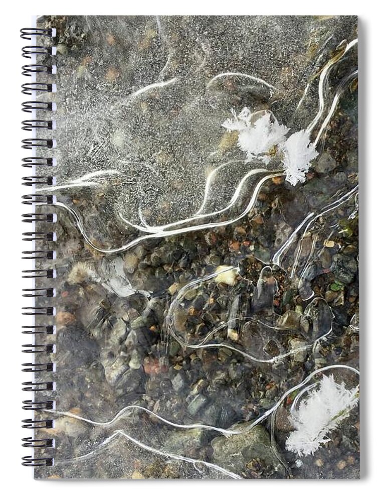 New Ice Spiral Notebook featuring the photograph New ice by Nicola Finch