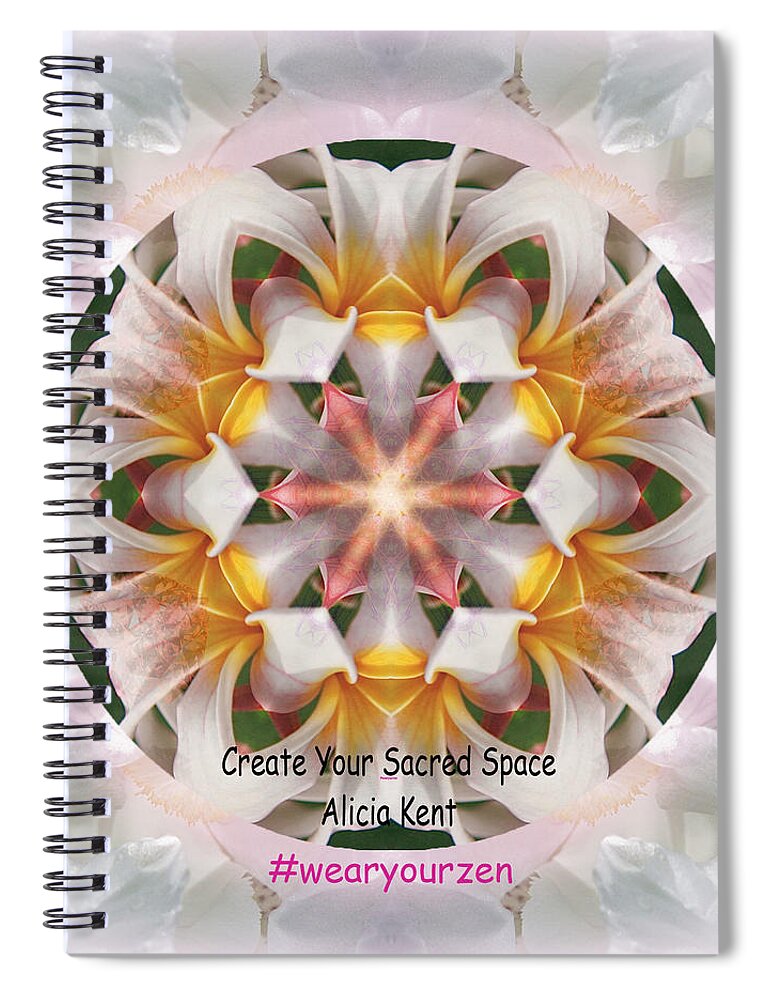 Mandala Spiral Notebook featuring the digital art The Heart Knows Custom by Alicia Kent