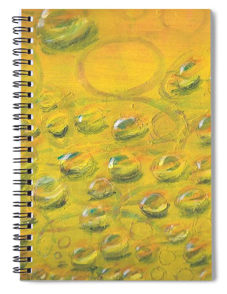 Rebirth Spiral Notebook featuring the painting New Worlds Forming by Esoteric Gardens KN
