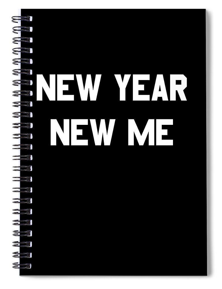 New Year 2024 Spiral Notebook featuring the digital art New Year New Me Fitness Goals by Flippin Sweet Gear