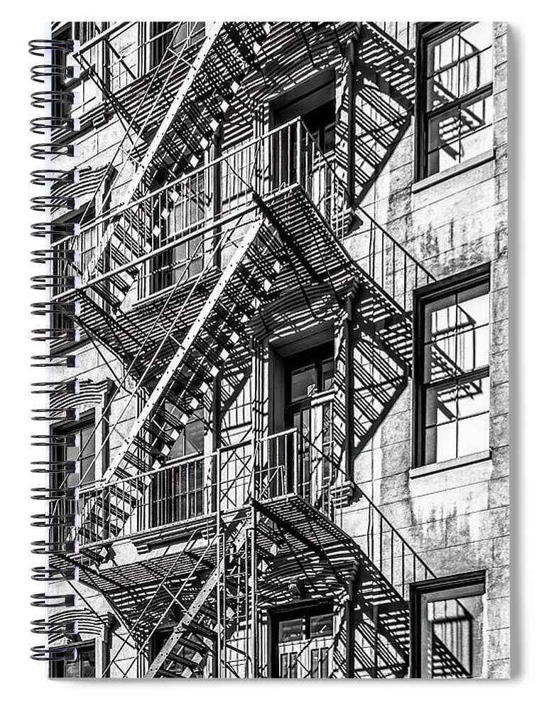 Nyc Spiral Notebook featuring the photograph New York Escape by Marcy Wielfaert