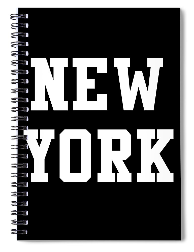 Funny Spiral Notebook featuring the digital art New York by Flippin Sweet Gear