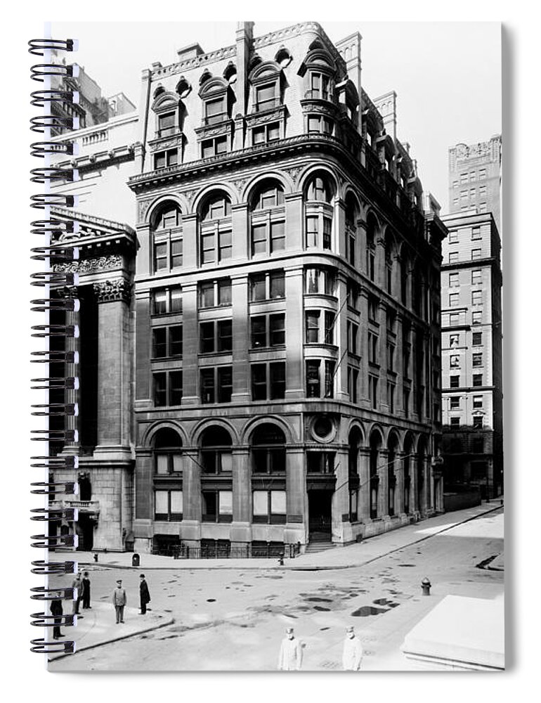 New York Stock Exchange Spiral Notebook featuring the photograph New York Stock Exchange - Irving Underhill - Circa 1921 by War Is Hell Store