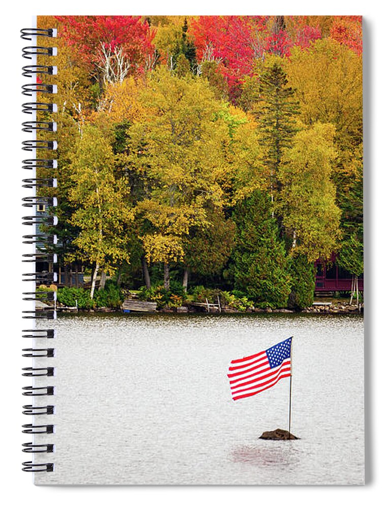 Fall Foliage 2021 Spiral Notebook featuring the photograph Newark Pond - Newark, Vermont by John Rowe