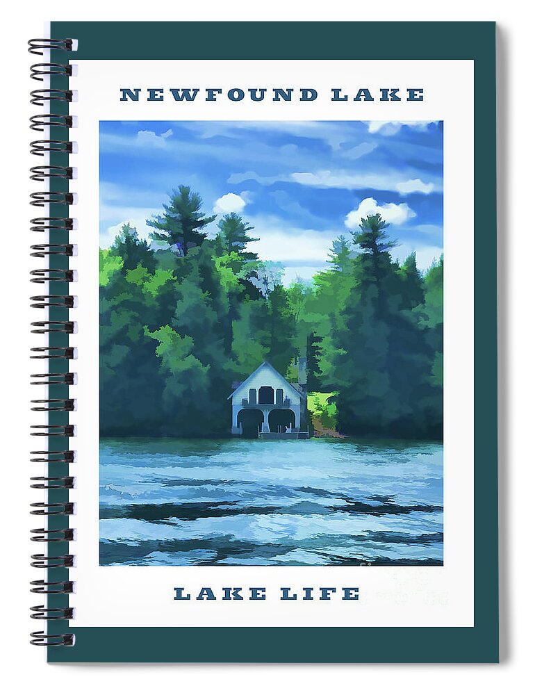 Newfound Lake Spiral Notebook featuring the photograph Newfound Lake - Lake Life by Xine Segalas