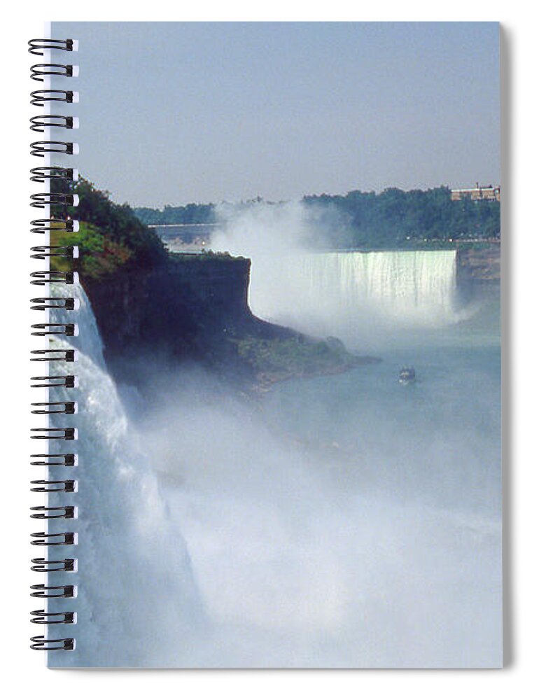 Landmark Spiral Notebook featuring the photograph NIAGARA FALLS 3 - New York by Mike McGlothlen