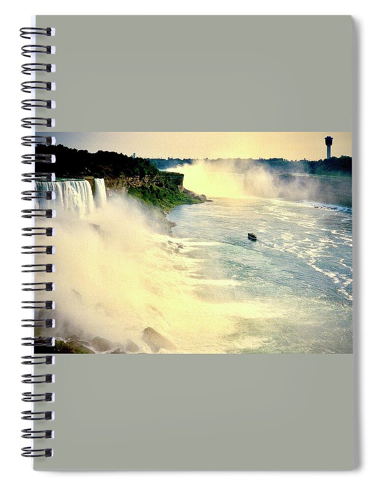  Spiral Notebook featuring the photograph Niagra Falls 1984 by Gordon James