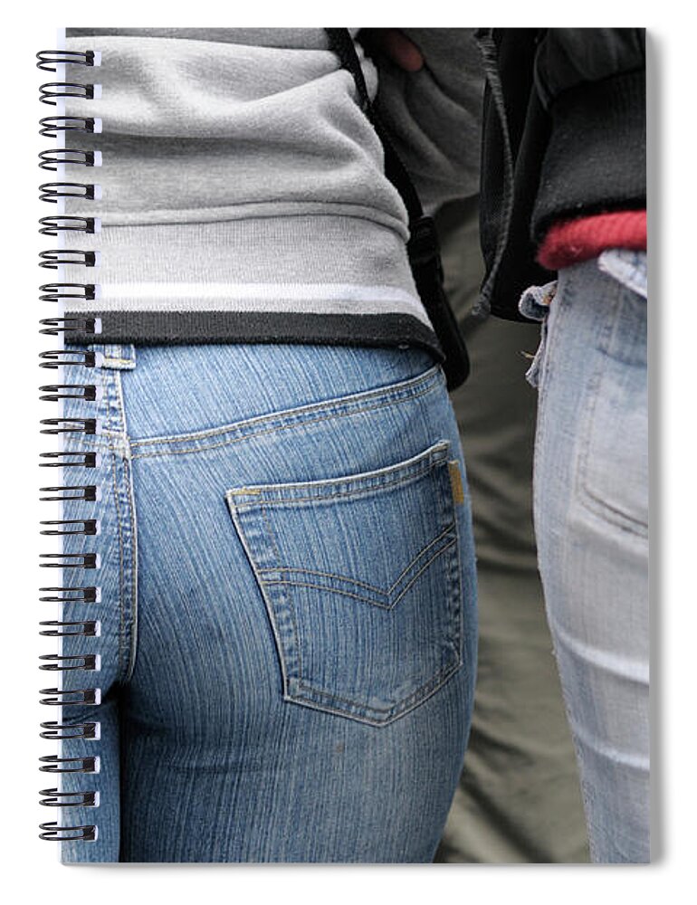 France Spiral Notebook featuring the photograph Nice looking derriere, Techno Parade, Paris, France by Kevin Oke
