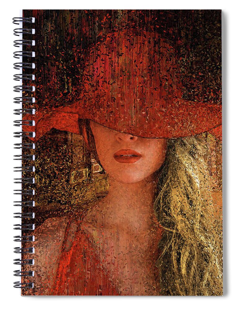 Nightlife Spiral Notebook featuring the painting Night Alley by Alex Mir