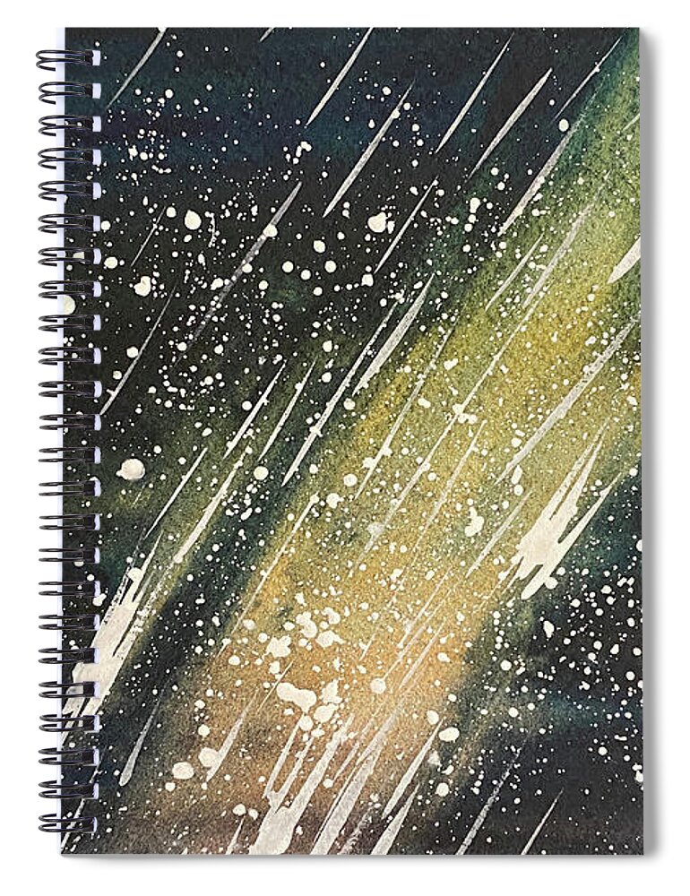 Stars Spiral Notebook featuring the painting Night Sky by Lisa Neuman