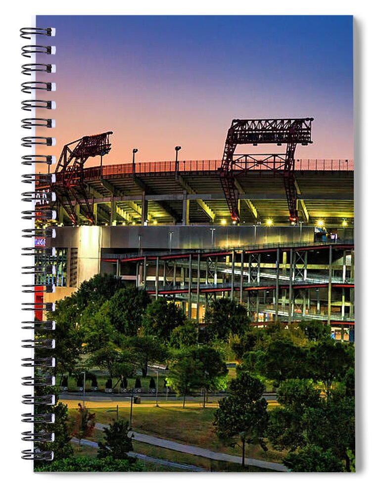 Nissan Stadium Spiral Notebook featuring the photograph Nissan Stadium at Nashville by Shelia Hunt