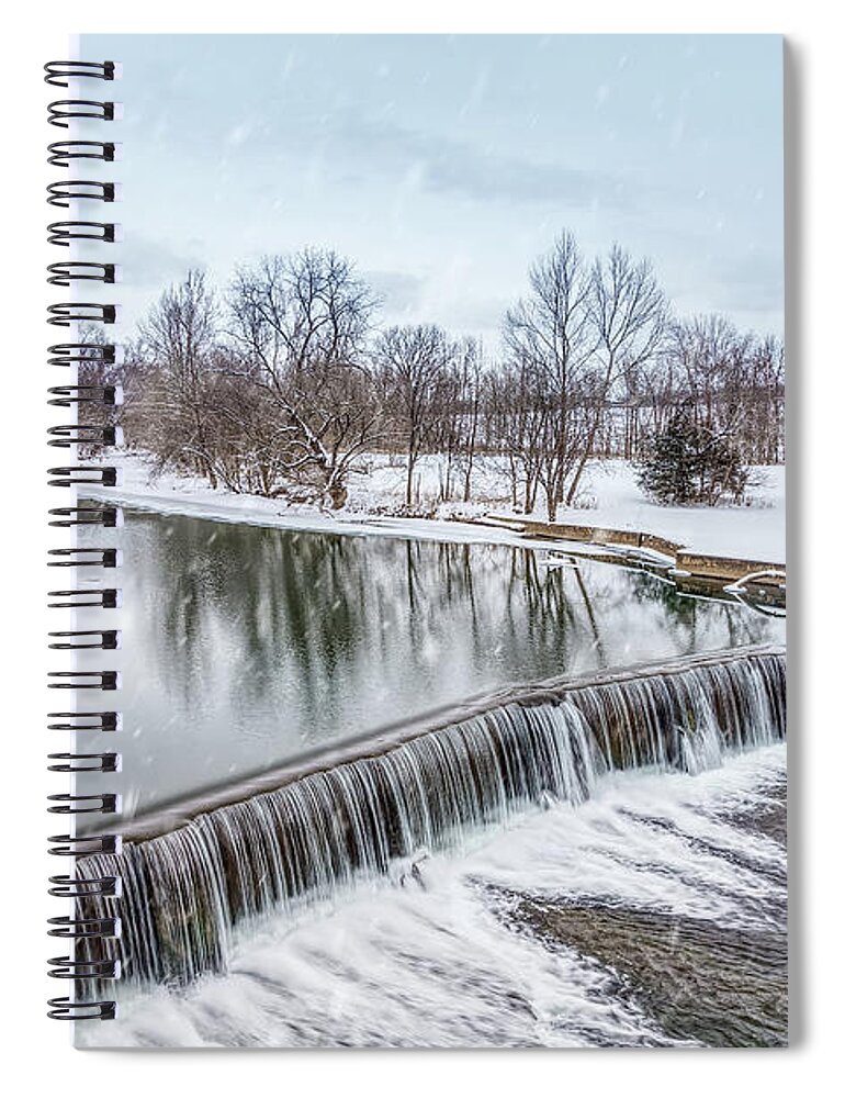 Ozarks Spiral Notebook featuring the photograph Nixa Finley River Winter by Jennifer White