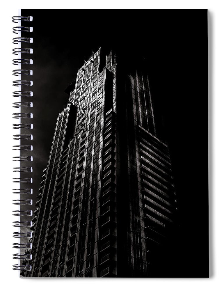 Brian Carson Spiral Notebook featuring the photograph No 763 Bay St Toronto Canada 2 by Brian Carson