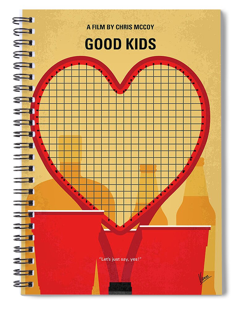 Good Kids Spiral Notebook featuring the digital art No1288 My Good Kids minimal movie poster by Chungkong Art