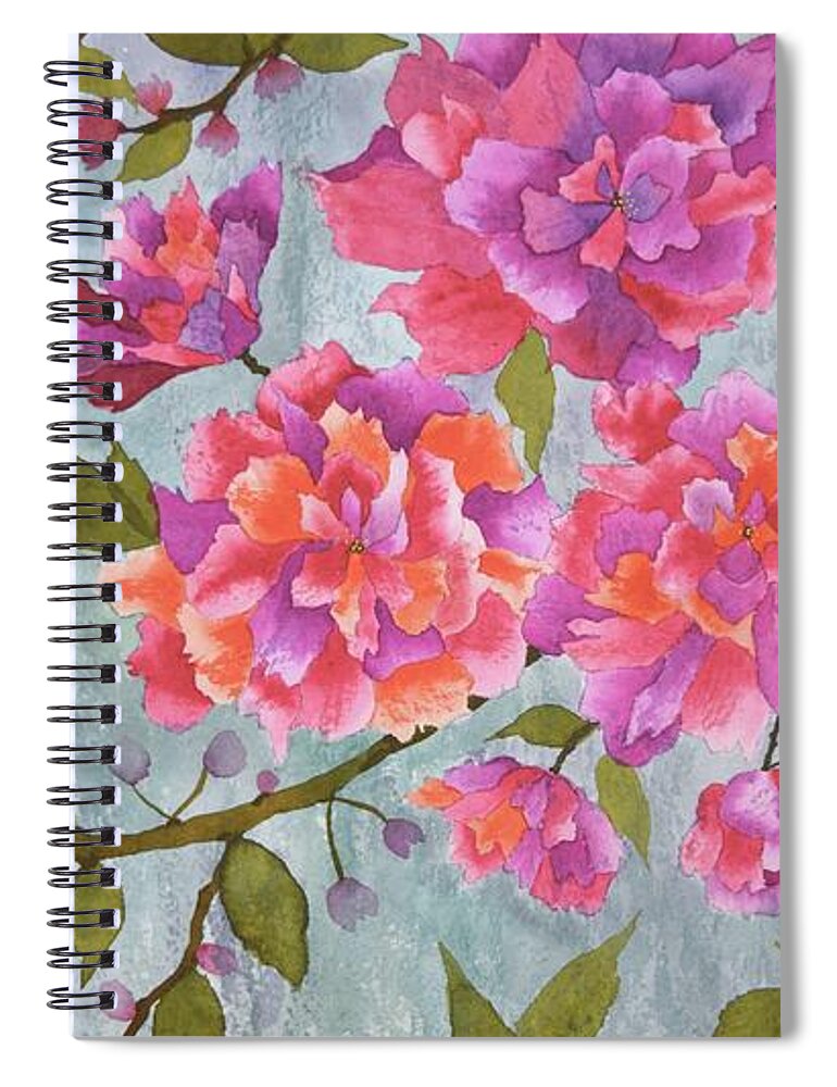 Barrieloustark Spiral Notebook featuring the painting No.7 Cherry Blossoms by Barrie Stark