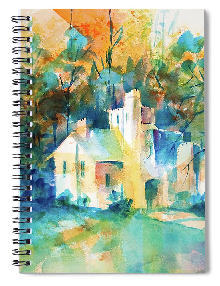 Historic Spiral Notebook featuring the painting Squire's Castle by Lee Beuther