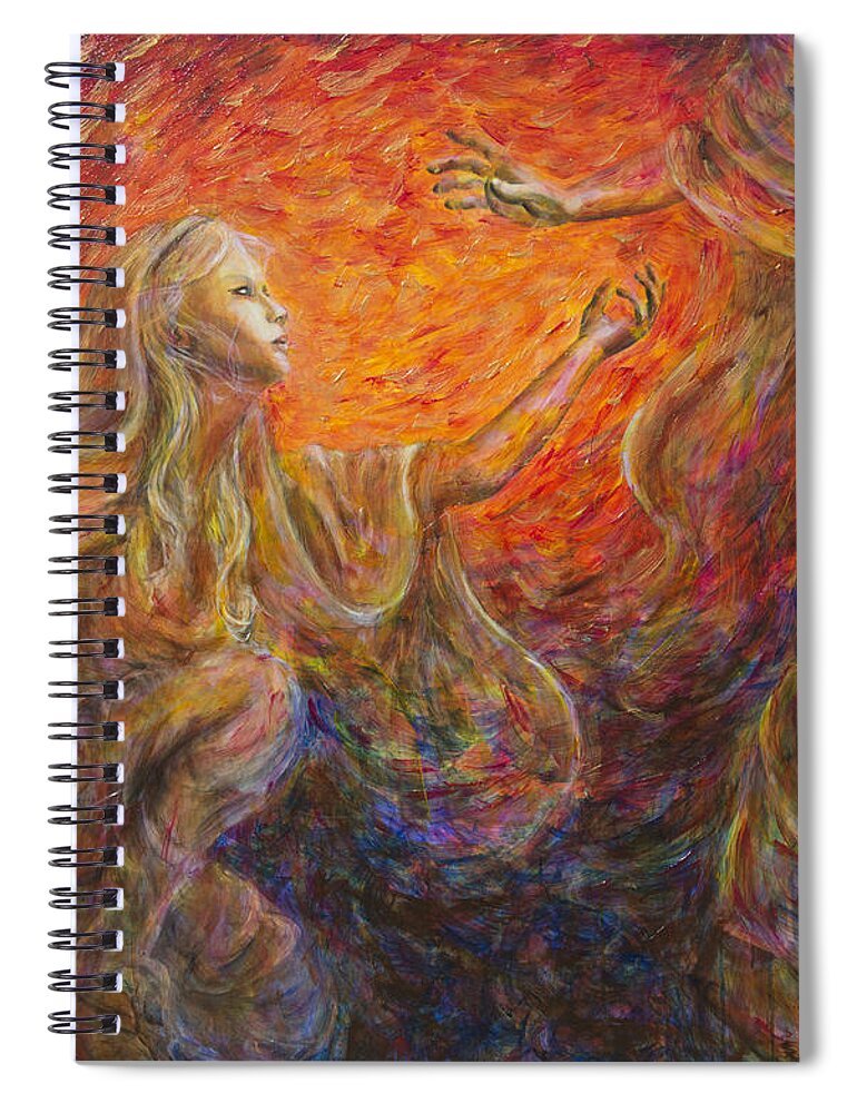Mary Spiral Notebook featuring the painting Noli Me Tangere by Nik Helbig