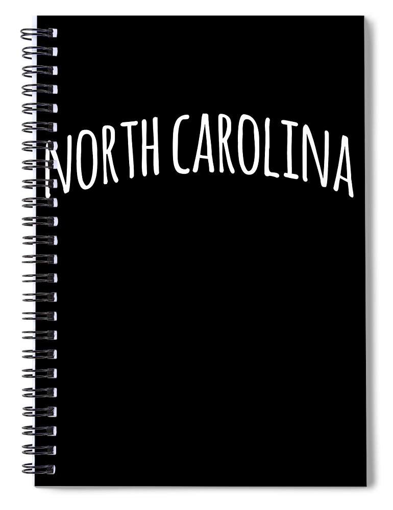 Funny Spiral Notebook featuring the digital art North Carolina Cute by Flippin Sweet Gear