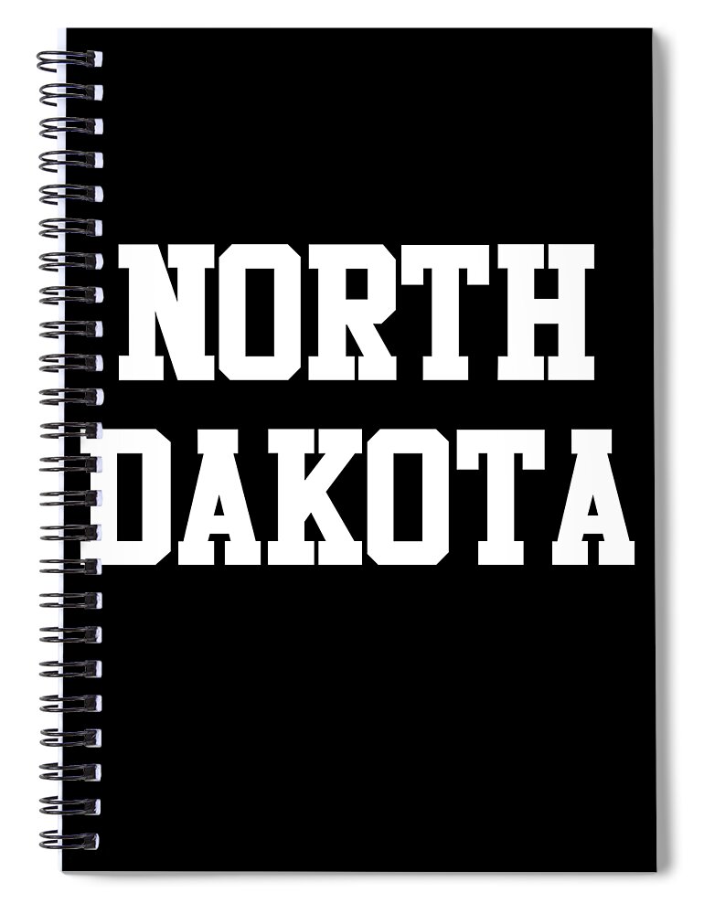 Funny Spiral Notebook featuring the digital art North Dakota by Flippin Sweet Gear
