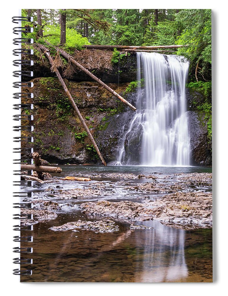 Falls Spiral Notebook featuring the photograph North Falls by Stephen Sloan
