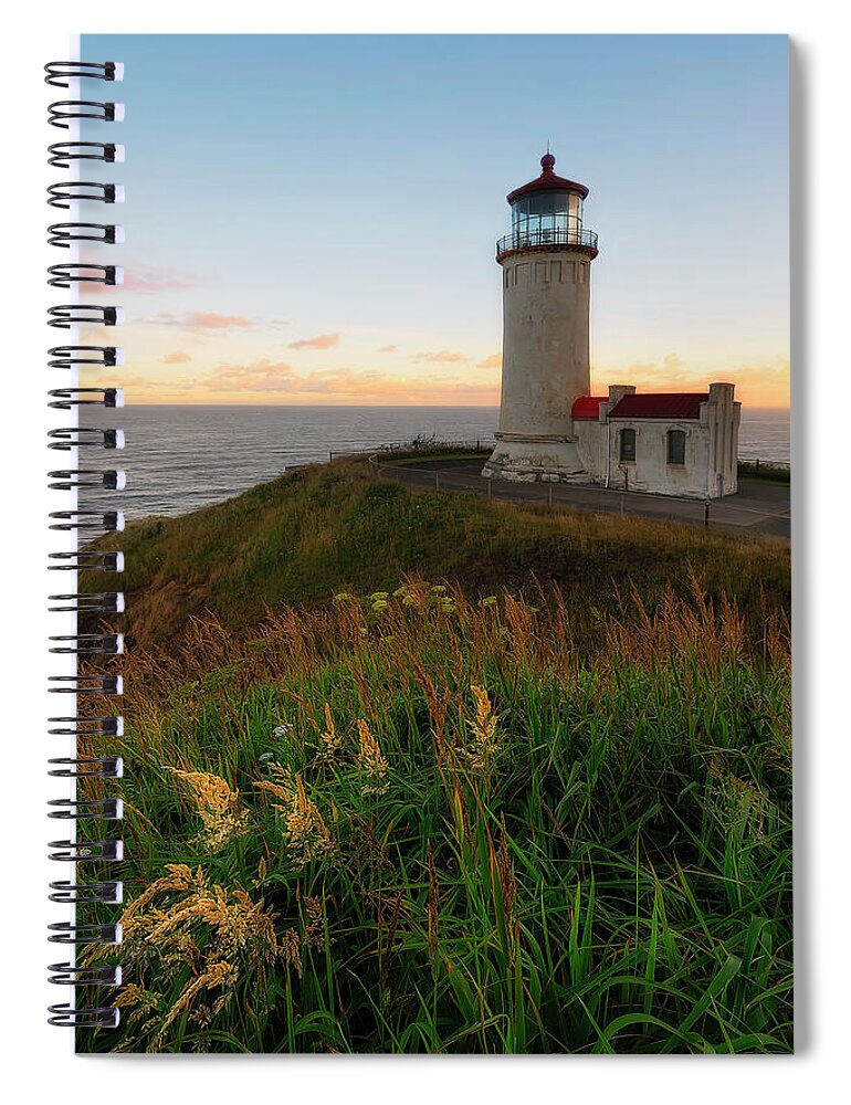 North Head Lighthouse Spiral Notebook featuring the photograph North Head Sunrise by Ryan Manuel