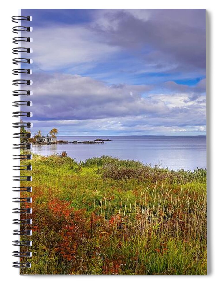 Landscape Spiral Notebook featuring the photograph North Shore Bliss by Susan Rydberg
