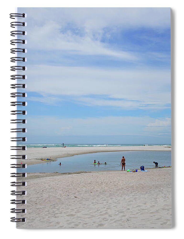 Beach Scene Spiral Notebook featuring the photograph North Topsail Island Beach by Mike McGlothlen