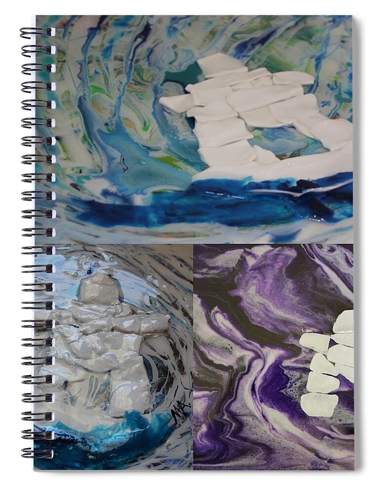  Spiral Notebook featuring the painting Northern Abstraction by Madeleine Arnett