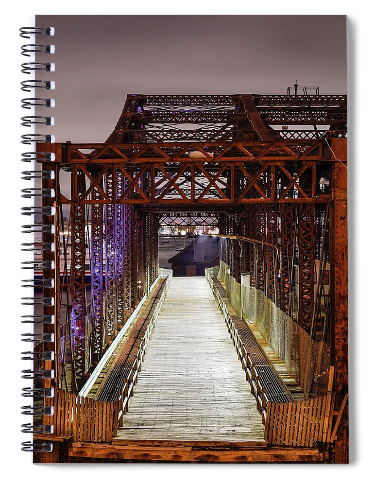 Boston Spiral Notebook featuring the photograph Northern Ave. Bridge by Alexander Farnsworth