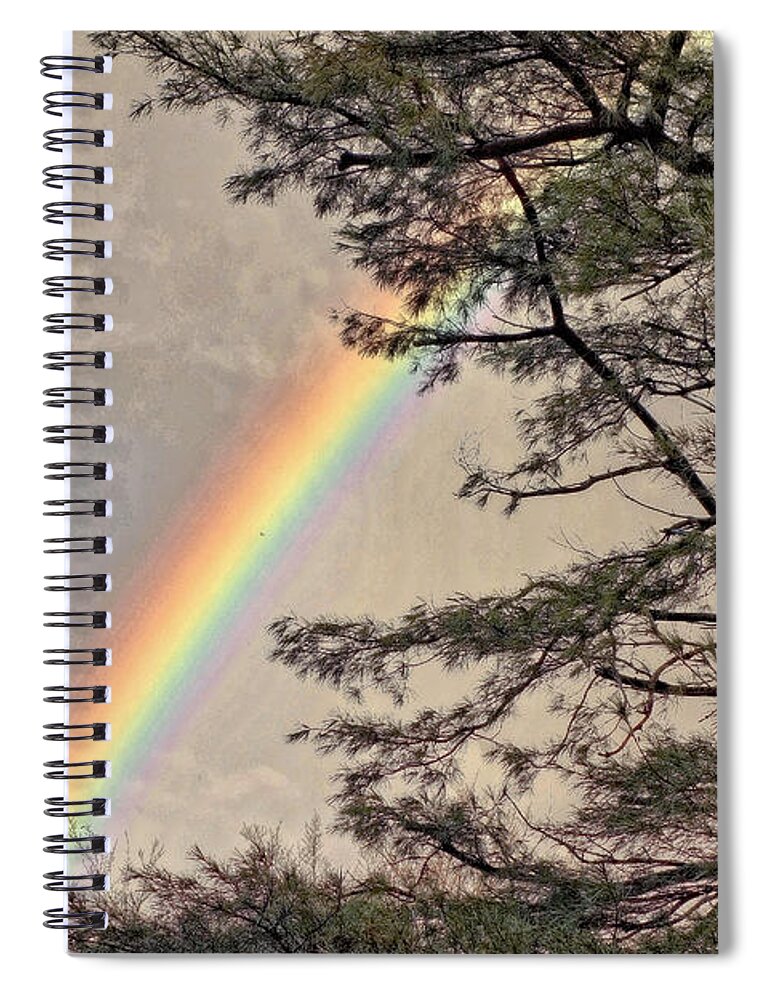 Rainbow Spiral Notebook featuring the photograph Northern Forest Rainbow by Russ Considine