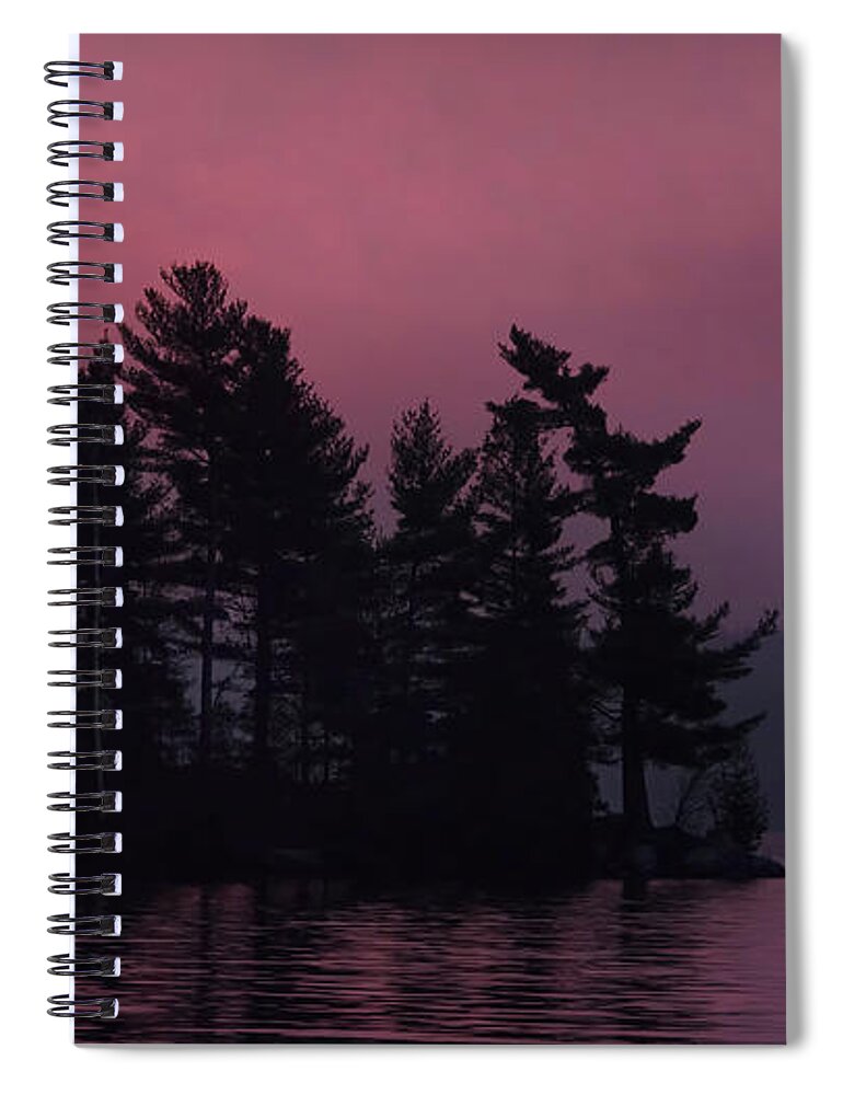 Algonquin Park Spiral Notebook featuring the photograph Northern Ontario Sunrise by CR Courson
